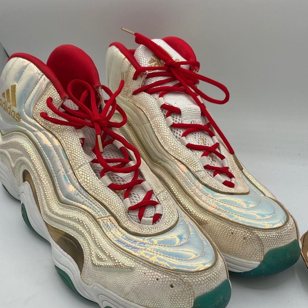 Adidas Sample Las Vegas Nights size 17 Iridescent Sneakers with Gold details